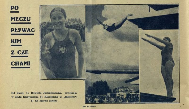 Po meczu pływackim z Czechami - Start nr 17, 1930r