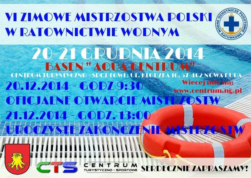 VI Zimowe Mistrzostwa Polski w Ratownictwie Wodnym - Aqua Centrum