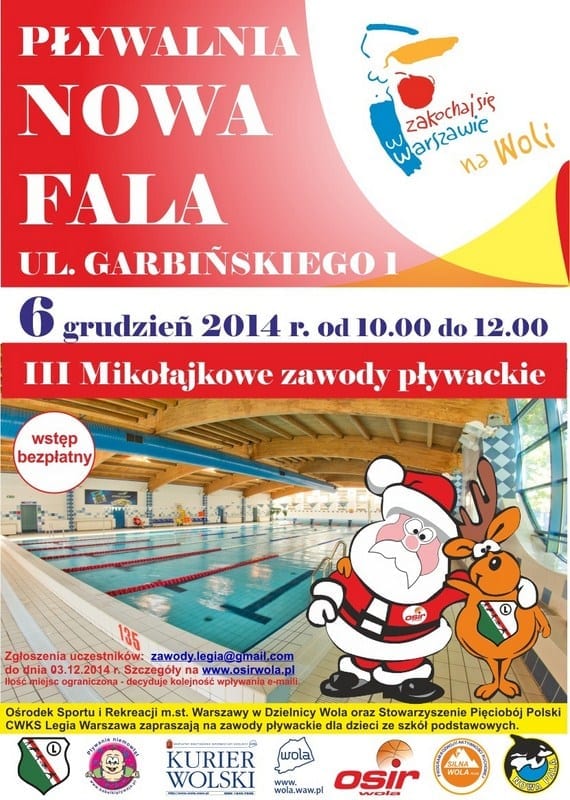III Mikołajkowe zawody pływackie - basen Nowa Fala Warszawa